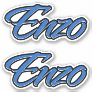 Enzo Blue Autocollant Sticker Stickerset