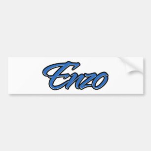 Enzo Nom bleu Autoaufkleber Sticker