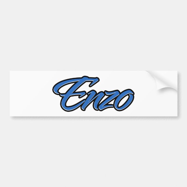 Enzo Nom bleu Autoaufkleber Sticker (Devant)