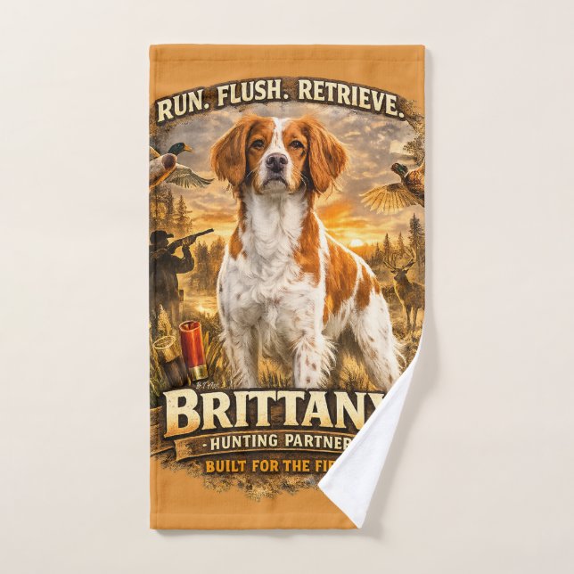 Épagneul Breton (Serviette à main)