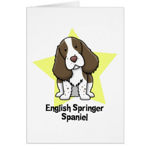 Épagneul de springer anglais d'étoile de Kawaii