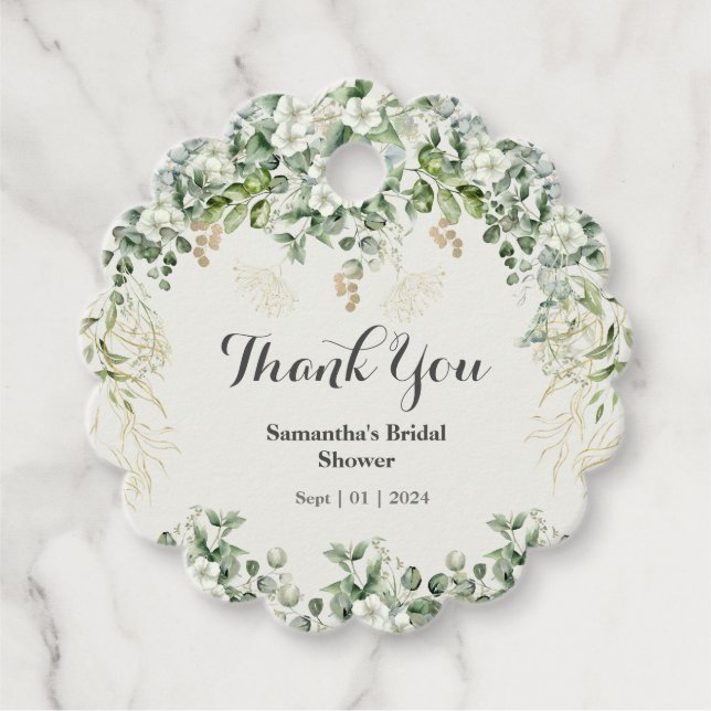 Épanouissement de feuillage chic : étiquette de fa (Devant)