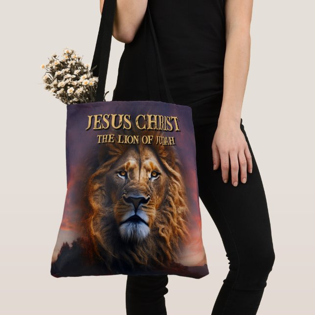 Épaule Sac fourre-tout Jésus Christ Lion De Juda (De près)