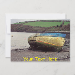 Epave de bateau personnalisable, Cornwall, UK Card