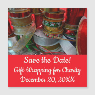 Épaves de Noël Ruban Holiday Rouge et or