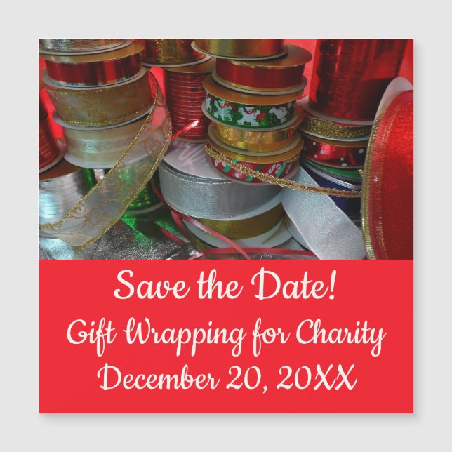 Épaves de Noël Ruban Holiday Rouge et or (Devant)