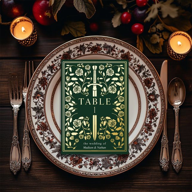 Épée Royale Médiévale Verte Carte de Table de Mari (Créateur téléchargé)