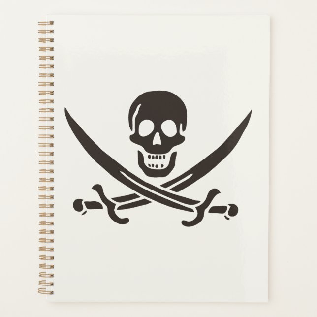 Épées de crâne d'obsidienne Drapeau pirate de Cali (Devant)
