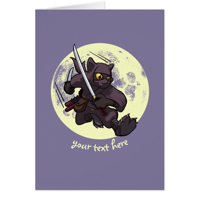 Épées de Ninja Katana de chat noir pilotant la (Devant)