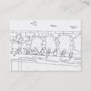 Éperons assis sur le rail Cartes de visite de colo