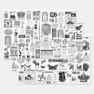 Ephemera Coller des feuilles de papier pour décou