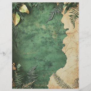 Ephémère vintage Grungy Botanique Papier à Retard