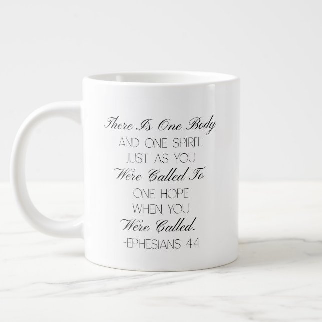 Ephesians 4:4 Hope Bible Verse Mug  (Gauche)