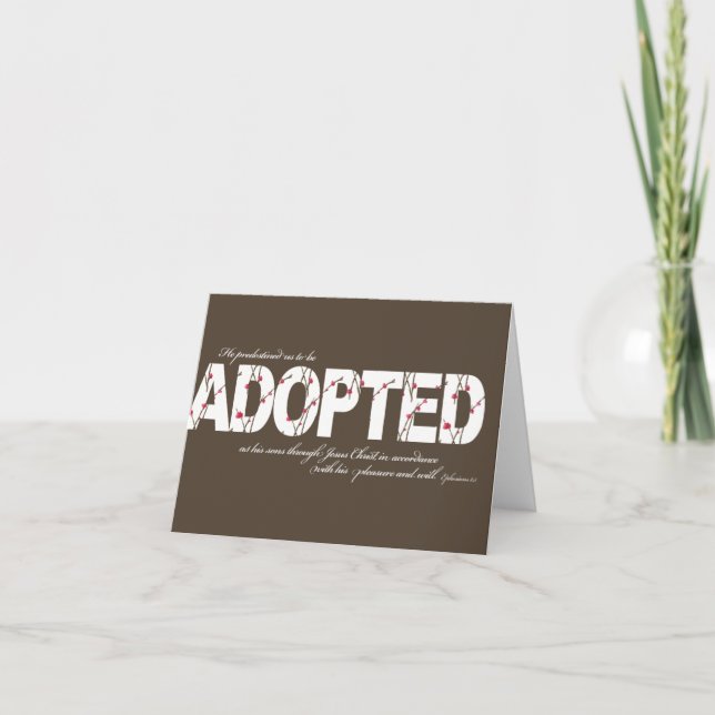 Éphésiens 1:5 Carte d'adoption (Devant)