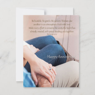 Ephésiens 4:2-3 Bonne carte d'anniversaire