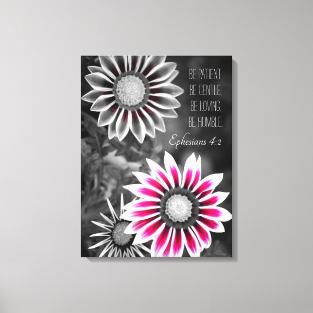 Éphésiens 4:2 Toile Enveloppée (Recto)