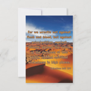 Ephésiens 6:12 KJV Bible Verse Carte de voeux Pic