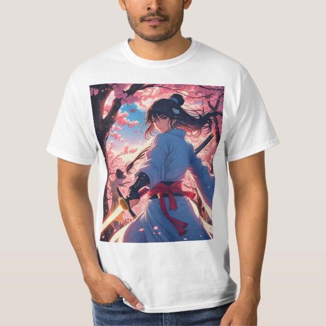 Epic Anime Warrior Graphic T-Shirt (Devant)