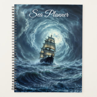 Epic bateau de tempête sur la lune des vagues aven