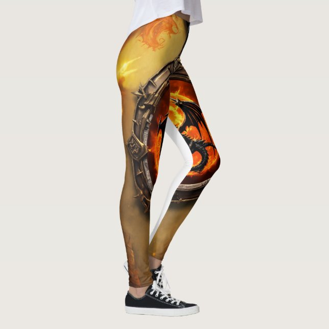 "Epic Dragon Flame Leggings Pendentifs - allumez v (Droite)