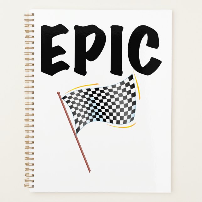 Epic Finish Line Checkered Racing Flag (Devant)