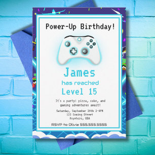 Epic Gamer Happy 15 Anniversaire Invitation Critic