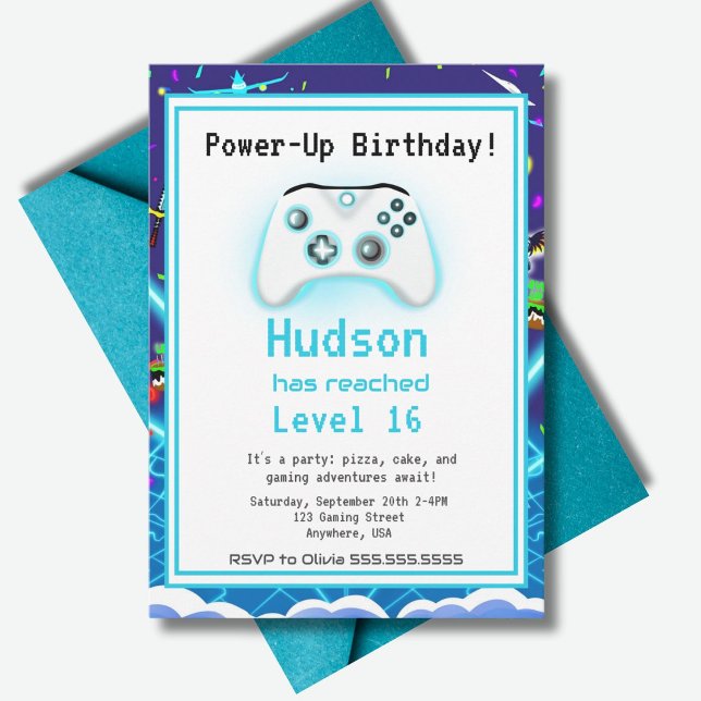Epic Gamer Happy 16 Anniversaire Invitation Critic (Créateur téléchargé)