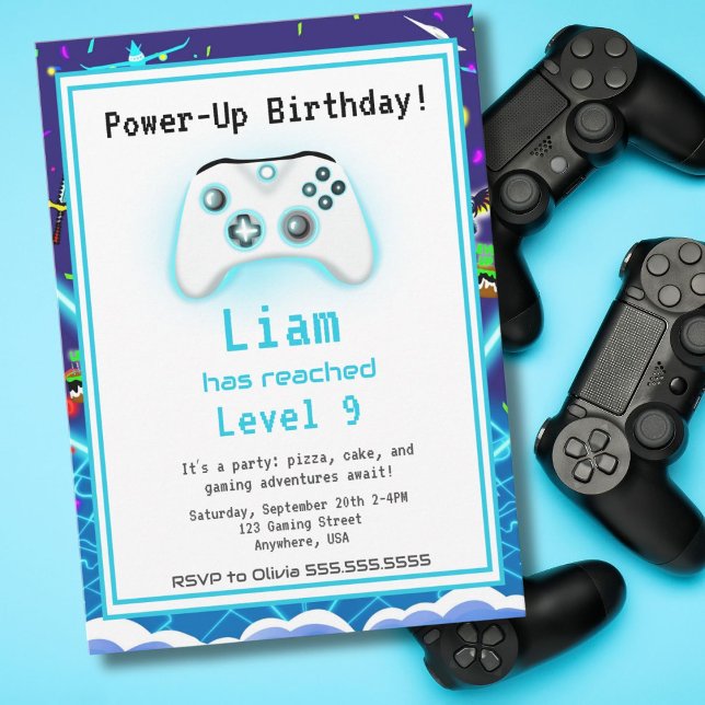 Epic Gamer Happy 9th Birthday Invitation Critical  (Créateur téléchargé)