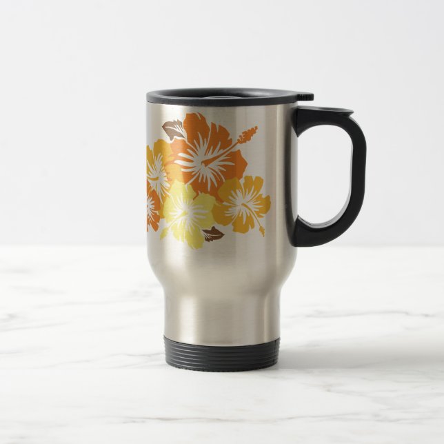 "Epic Hibiscus" dans le mug de voyage orange (Droit)