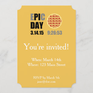 EPIC PI DAY Party Invitation Card