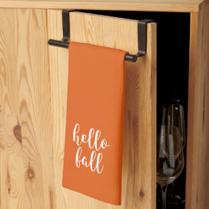 Épice orange chaud Bonjour Automne Serviette de cu