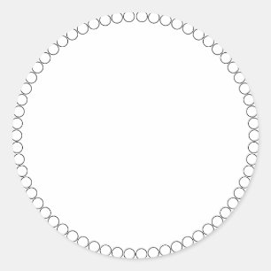 Épicerie cercles de bocaux bordé blanc étiquette r