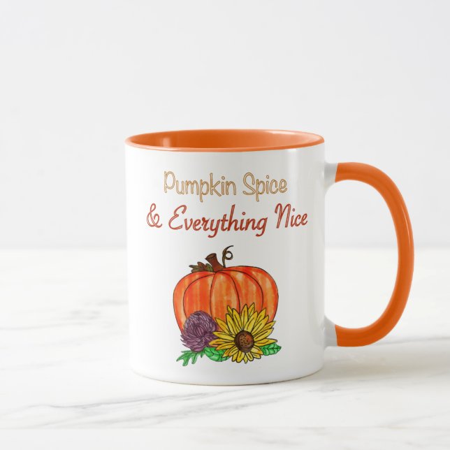 Épices citrouilles et tout Nice Mug d'automne (Droite)