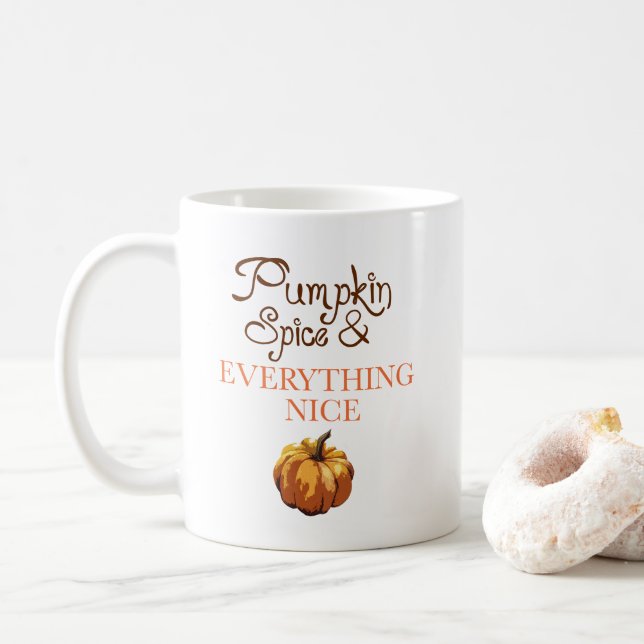 Épices citrouilles et tout Nice Mug d'automne (Avec donut)
