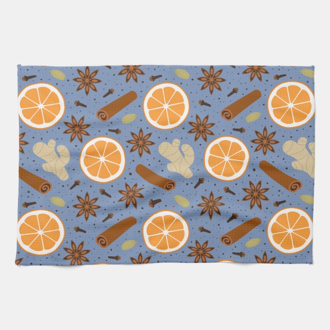 épices de Noël Serviettes de cuisine (Horizontal)
