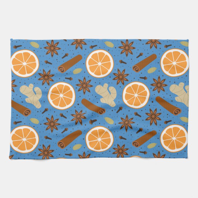 épices de Noël Serviettes de cuisine (Horizontal)