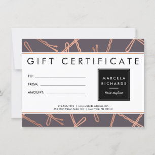 Épingles à cheveux en or rose chic Cadeau gris pou