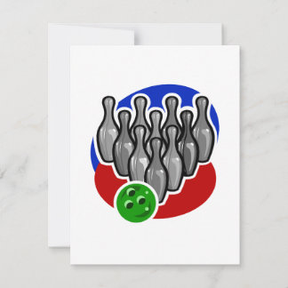 Épingles de bowling et balle