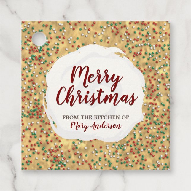 Épingles de Noël Cookie Personnalisé Étiquette Fav (Devant)