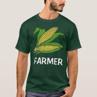 Épis de maïs sur le T-shirt foncé de base des