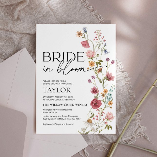 Épouse en fleur | Invitation de douche nuptiale (Créateur téléchargé)