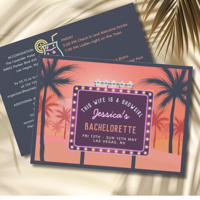 Épouse est une invitation rétro de Bachelorette Sh (This Wie is a Showgirl retro Bachelorette Party invitation)