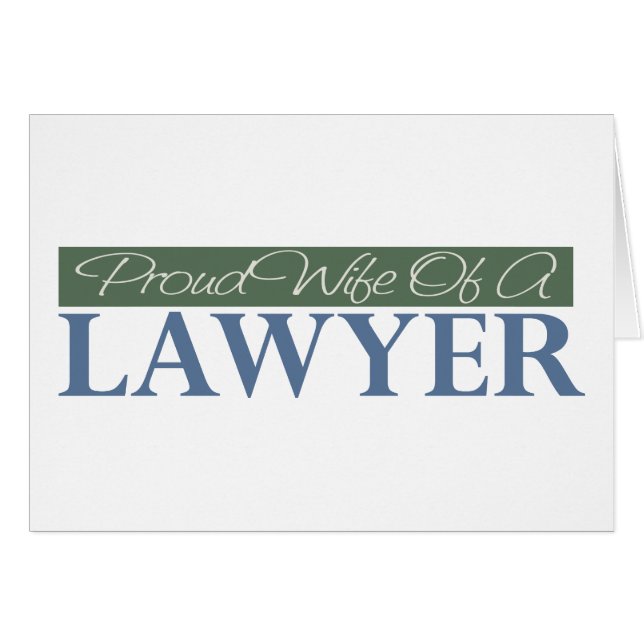 Épouse fière d'un avocat (vert) (Devant horizontal)