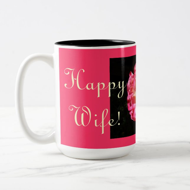 Épouse heureuse ! Vie heureuse. Mugs à café Saint- (Gauche)