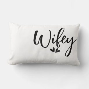 Épouse, oreiller de mariage personnalisé minimalis
