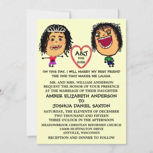 Épouser mon invitation de mariage BFF (Devant)