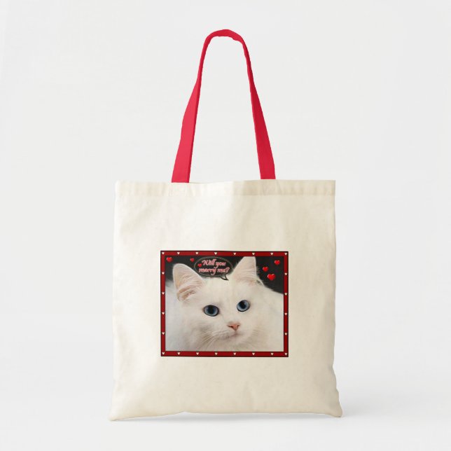 Épousez-moi Kitty sur un petit sac fourre-tout (Devant)