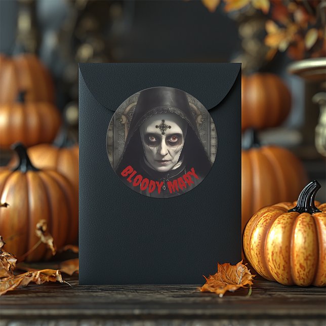 Épouvantable autocollant de nonne vintage Hallowee (Créateur téléchargé)