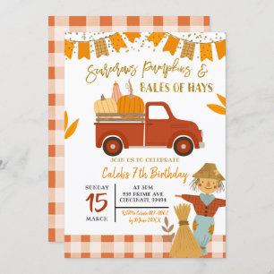 Épouvantails d'automne citrouille invitation d'ann