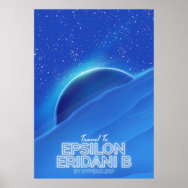 Epsilon Eridani b science-fiction poster de voyage (Devant)